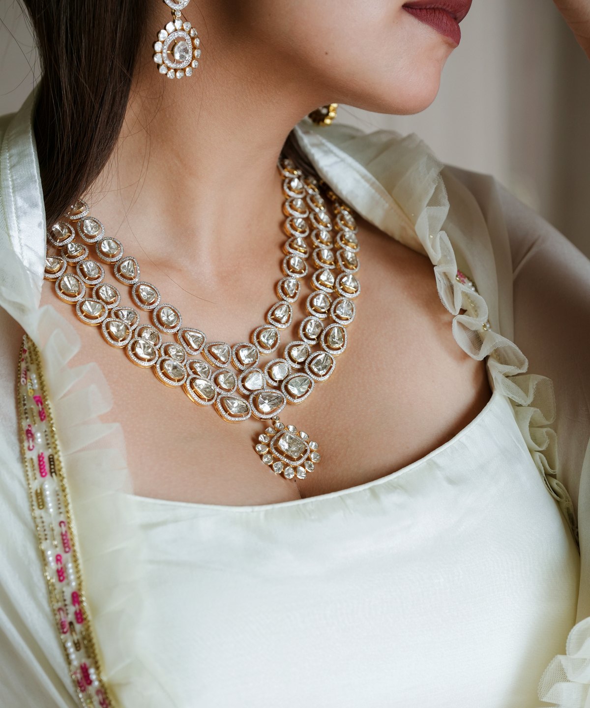 Triple-Layer Polki Necklace — Ramanand Jewellers, Jaipur